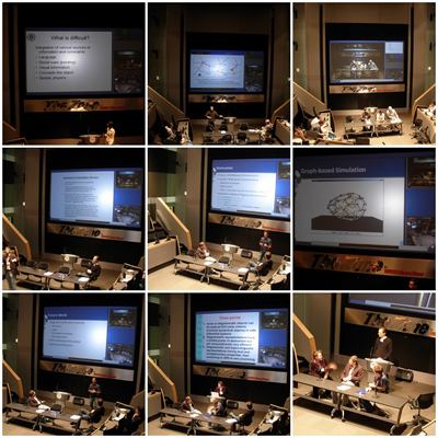 Panels at an artificial-intelligence conference, the format the New Delhi summit followed.
