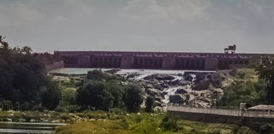 The Krishna Raja Sagara dam, the reservoir at the centre of the Cauvery dispute.