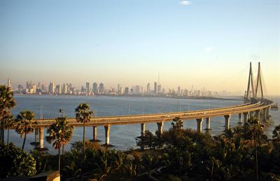 The Mumbai skyline. Mumbai alone accounts for a large share of national output.
