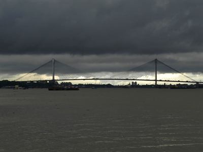 Vidyasagar Setu, a bridge approach. Fixed capital formation is what the 11.9% print measures.