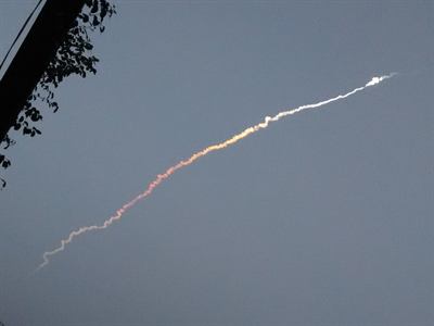 A launch vehicle on its pad at Sriharikota.