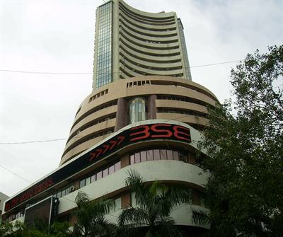 The Bombay Stock Exchange building in Dalal Street, Mumbai.