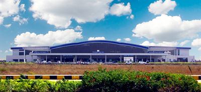 The terminal at Visakhapatnam airport, expanded as part of the Bhogapuram project.