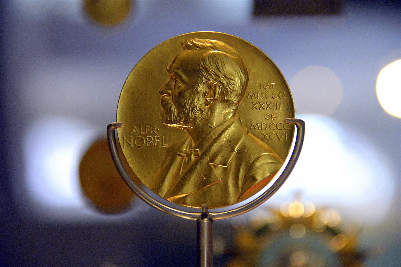 The Nobel Prize medals awarded by the Swedish Academy.
