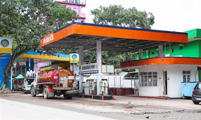 An Indian Oil petrol station in Sikkim.