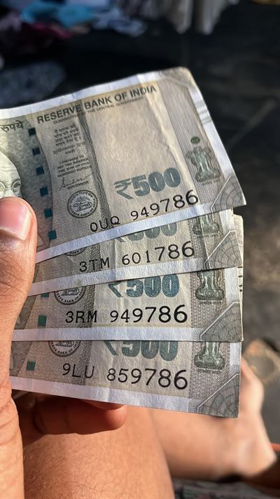 Indian currency notes in circulation.