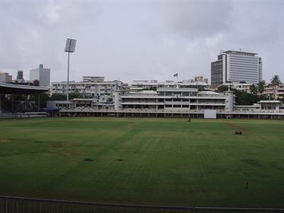 A cricket club ground in Bombay. The Women's Premier League final was a record chase.